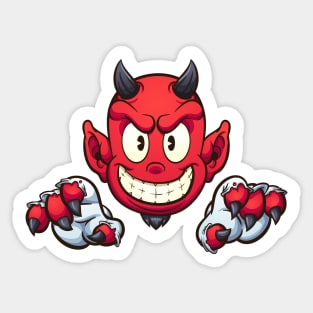 Vintage cartoon devil Sticker